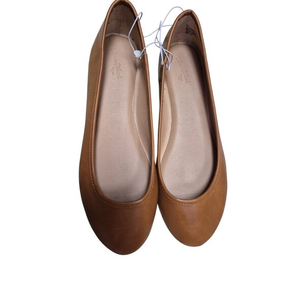 A New Day Women's Cognac Faux Leather Flats Size 8W - Picture 7 of 10